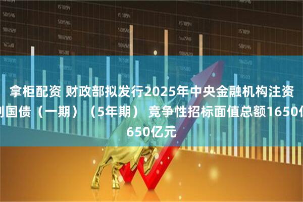 拿柜配资 财政部拟发行2025年中央金融机构注资特别国债（一期）（5年期） 竞争性招标面值总额1650亿元