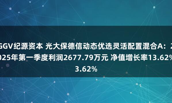 GGV纪源资本 光大保德信动态优选灵活配置混合A：2025年第一季度利润2677.79万元 净值增长率13.62%