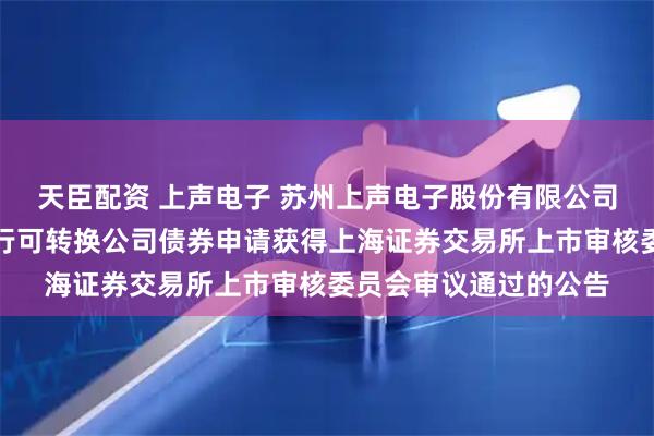 天臣配资 上声电子 苏州上声电子股份有限公司关于向不特定对象发行可转换公司债券申请获得上海证券交易所上市审核委员会审议通过的公告